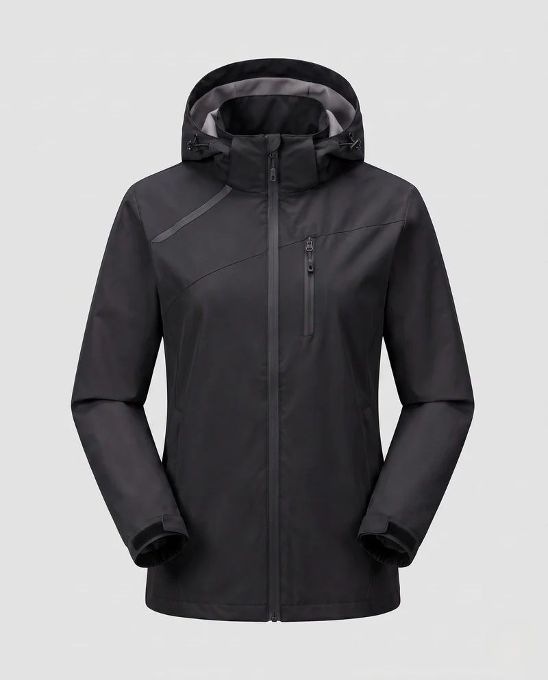 Herren Leichte Wasserdichte Outdoor-Jacke mit Kapuze und Winddichter Membran Nord Taschen