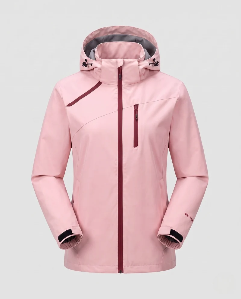 Herren Leichte Wasserdichte Outdoor-Jacke mit Kapuze und Winddichter Membran Nord Taschen