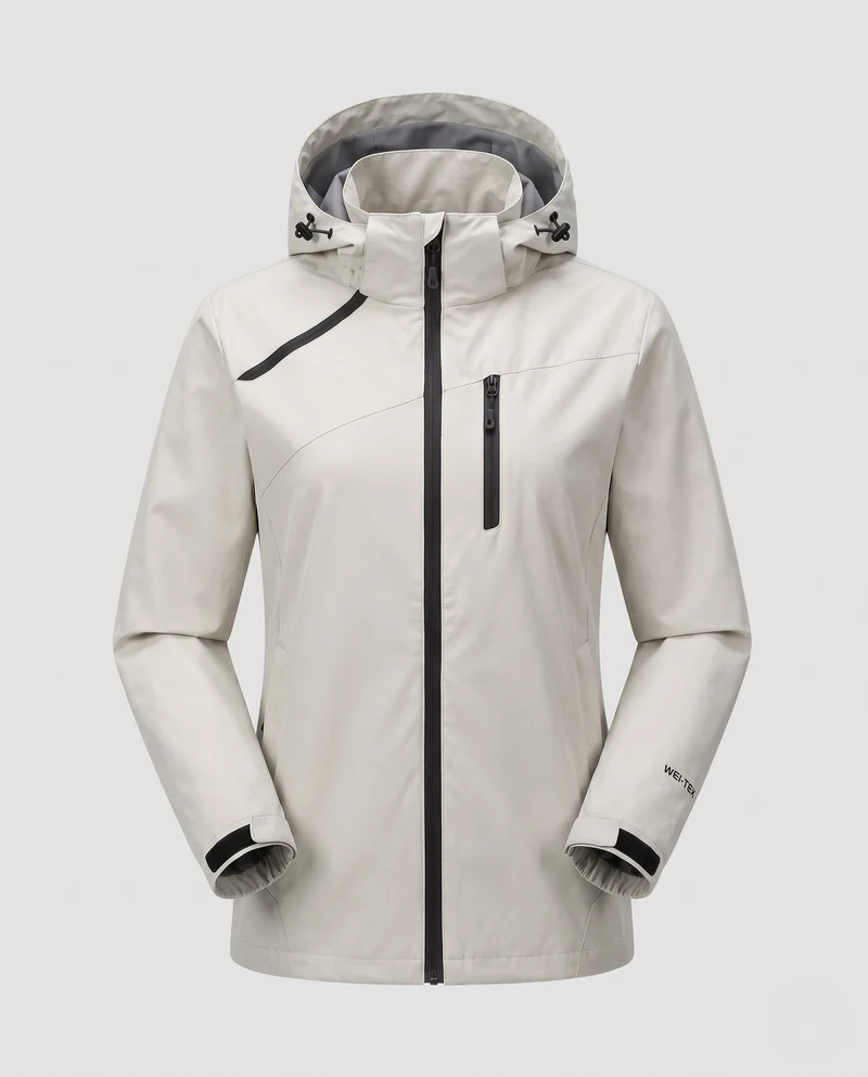 Herren Leichte Wasserdichte Outdoor-Jacke mit Kapuze und Winddichter Membran Nord Taschen