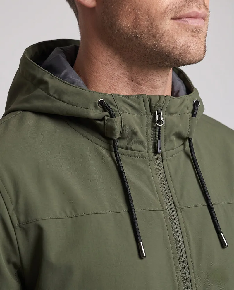 Leichte, wind- und wasserabweisende Herren-Outdoormantel mit verdecktem Reißverschluss Nord Taschen