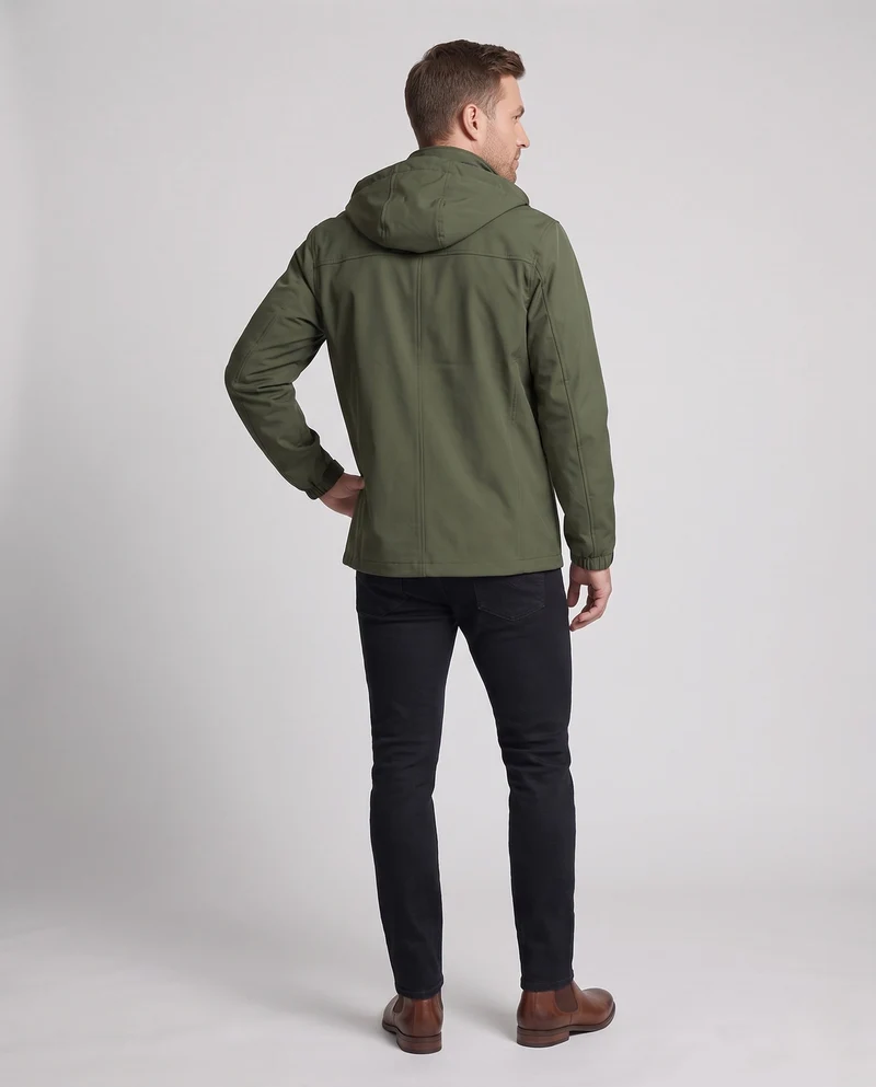 Leichte, wind- und wasserabweisende Herren-Outdoormantel mit verdecktem Reißverschluss Nord Taschen