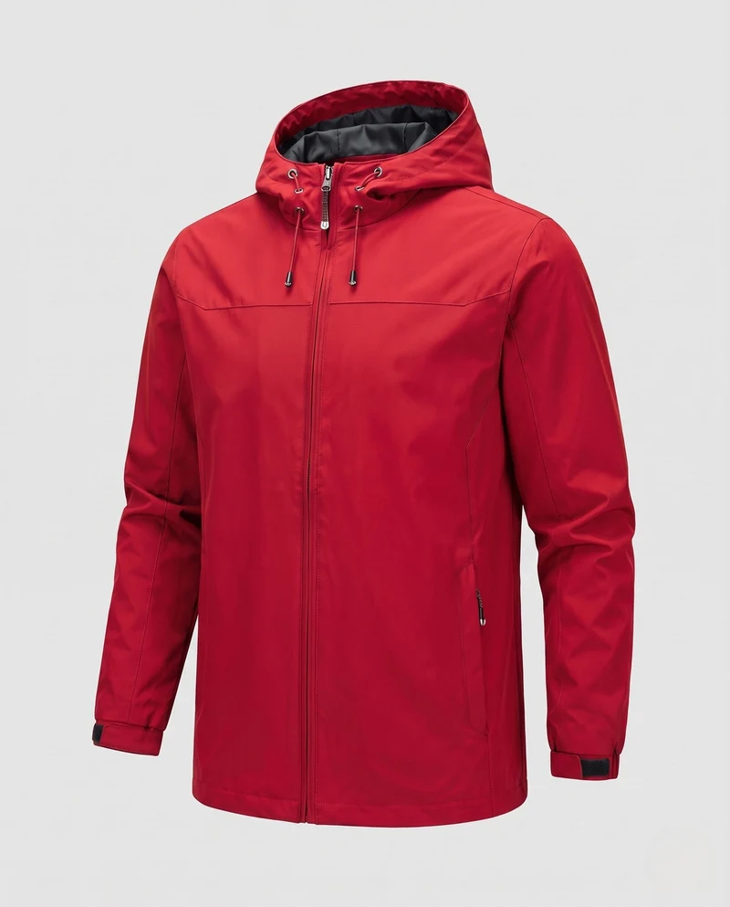Leichte, wind- und wasserabweisende Herren-Outdoormantel mit verdecktem Reißverschluss Nord Taschen