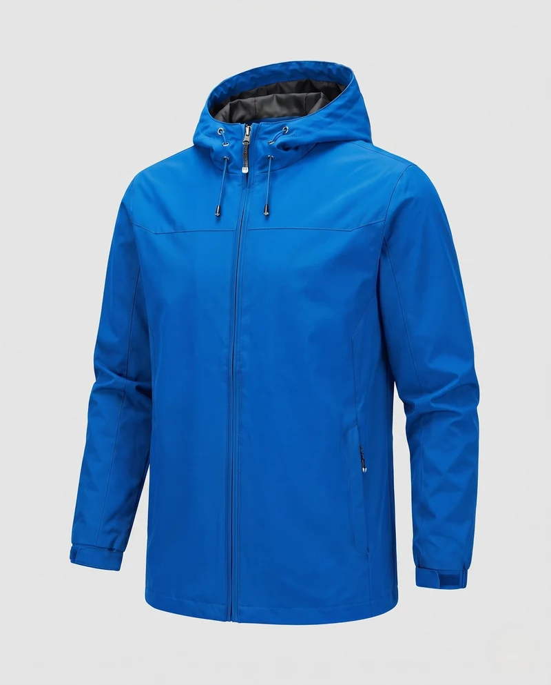 Leichte, wind- und wasserabweisende Herren-Outdoormantel mit verdecktem Reißverschluss Nord Taschen