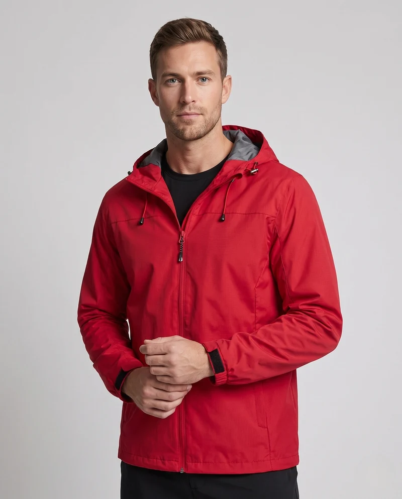 Leichte, wasserabweisende Kapuzen-Softshell-Jacke für Herren mit verstellbaren Bündchen und Reißverschlusstaschen Nord Taschen