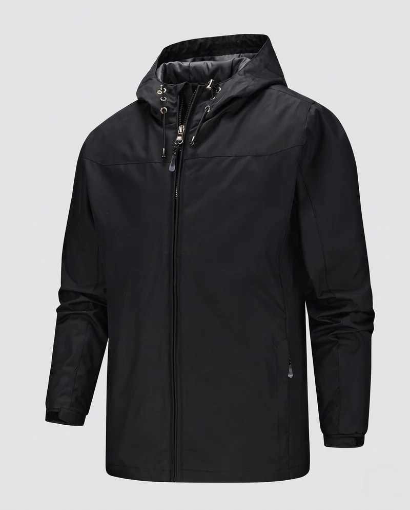 Leichte, wasserabweisende Kapuzen-Softshell-Jacke für Herren mit verstellbaren Bündchen und Reißverschlusstaschen Nord Taschen