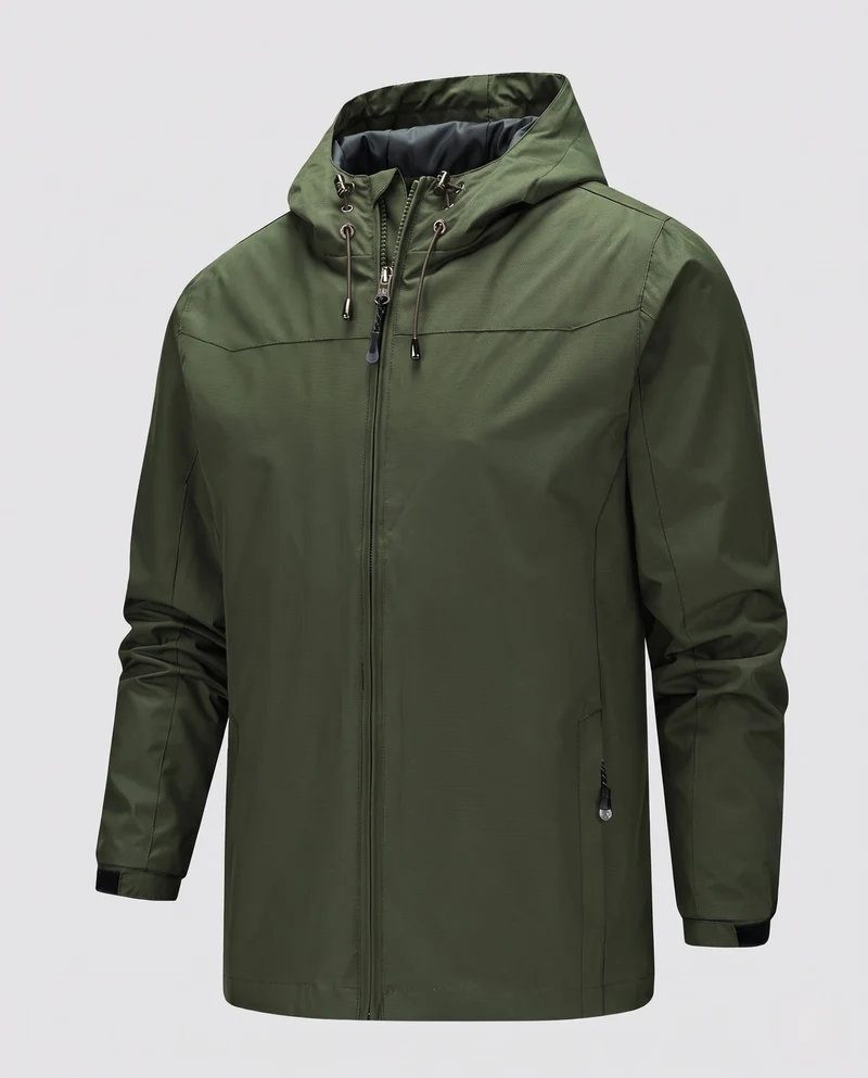 Leichte, wasserabweisende Kapuzen-Softshell-Jacke für Herren mit verstellbaren Bündchen und Reißverschlusstaschen Nord Taschen
