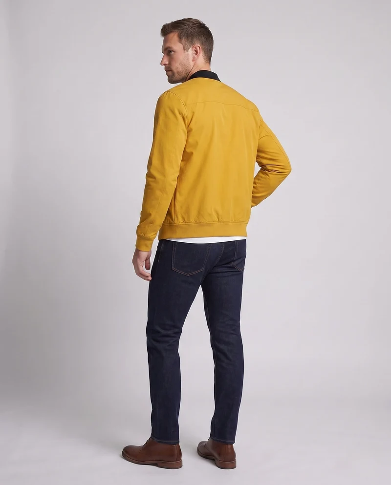 Herren Leichtgewicht Bomber Sweatshirt mit vollem Reißverschluss und seitlichen Taschen Nord Taschen