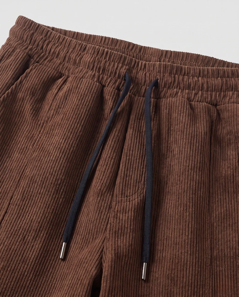 Herren gerade geschnittene Freizeitpant mit elastischem Bund, Kordelzug & 3D-Cut Nord Taschen