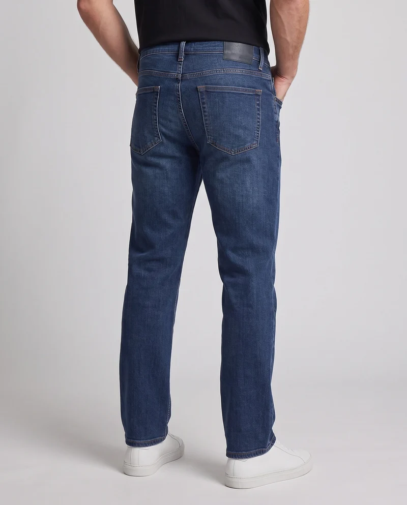 Herren Gerade Schnitt Relax Jeans aus Stretch Denim mit Elastischem Bund Nord Taschen