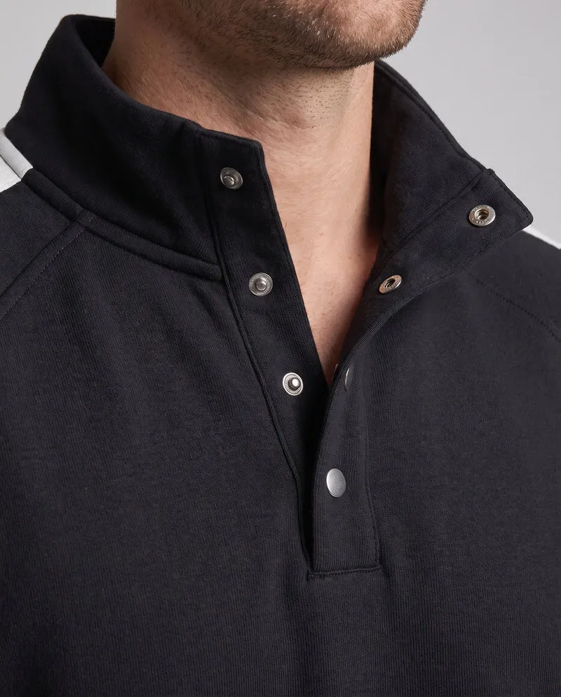 Herren Oversized sweatshirt mit Stehkragen und Druckknopfverschluss Nord Taschen