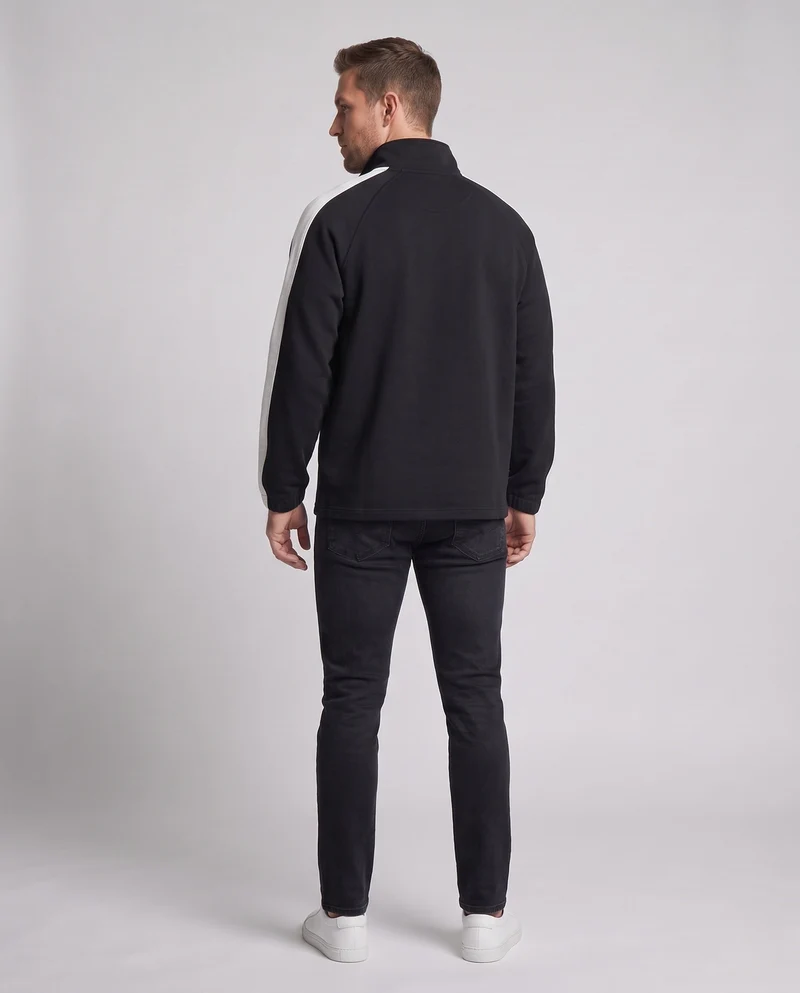 Herren Oversized sweatshirt mit Stehkragen und Druckknopfverschluss Nord Taschen