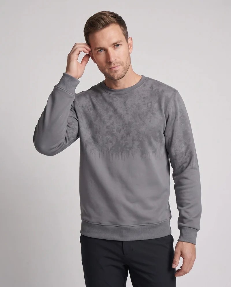 Herren Oversize Sweatshirt mit Thermofleece-Innenfutter und Rundhalsausschnitt Nord Taschen