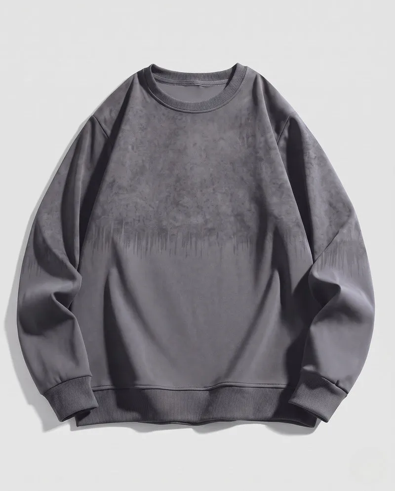 Herren Oversize Sweatshirt mit Thermofleece-Innenfutter und Rundhalsausschnitt Nord Taschen
