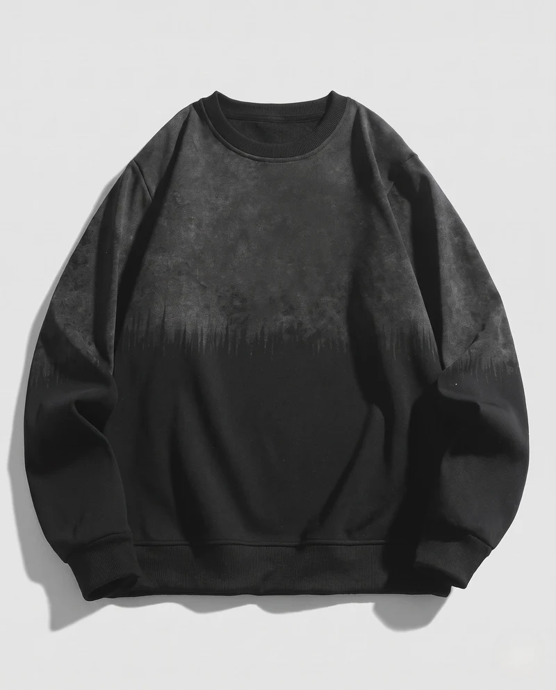 Herren Oversize Sweatshirt mit Thermofleece-Innenfutter und Rundhalsausschnitt Nord Taschen