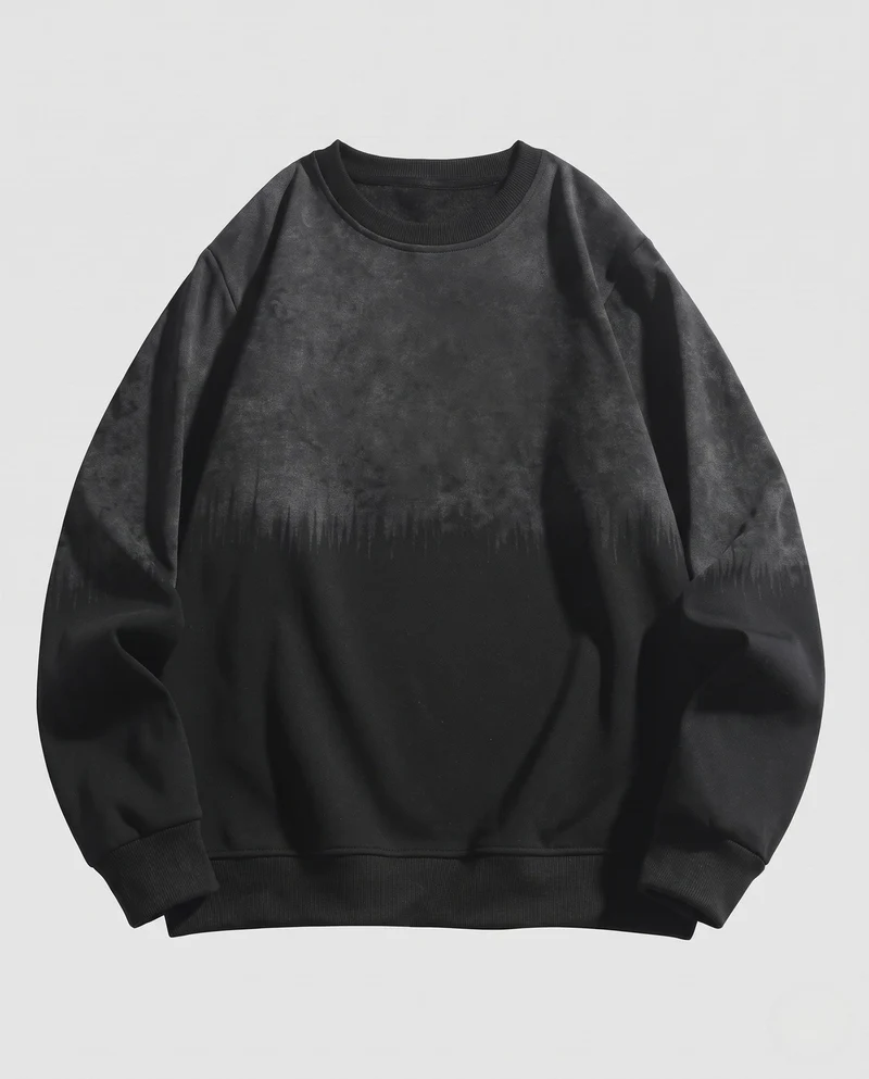 Herren Oversize Sweatshirt mit Thermofleece-Innenfutter und Rundhalsausschnitt Nord Taschen