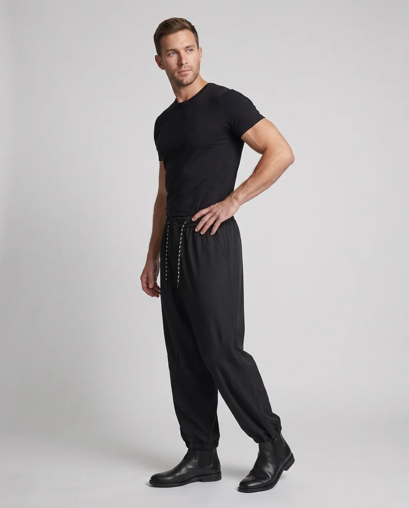 Herren lockere Utility Jogginghose im Tech Look Nord Taschen