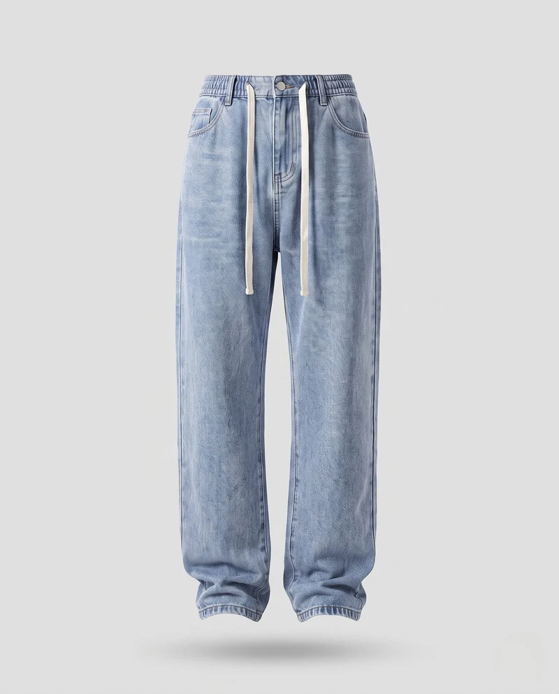 Damen Bequeme Cargo Jeans Nord Taschen