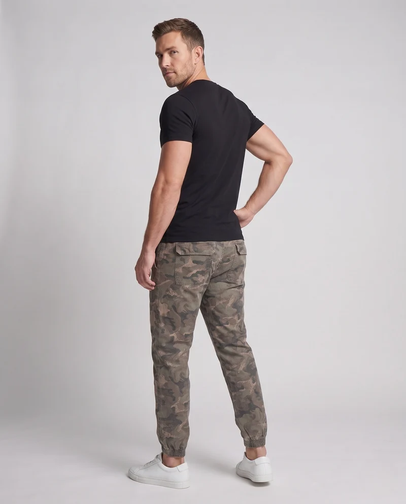 Herren Utility-Jogginghosen aus leichtem Baumwoll-Twill mit elastischem Bund und Kniefalten Nord Taschen