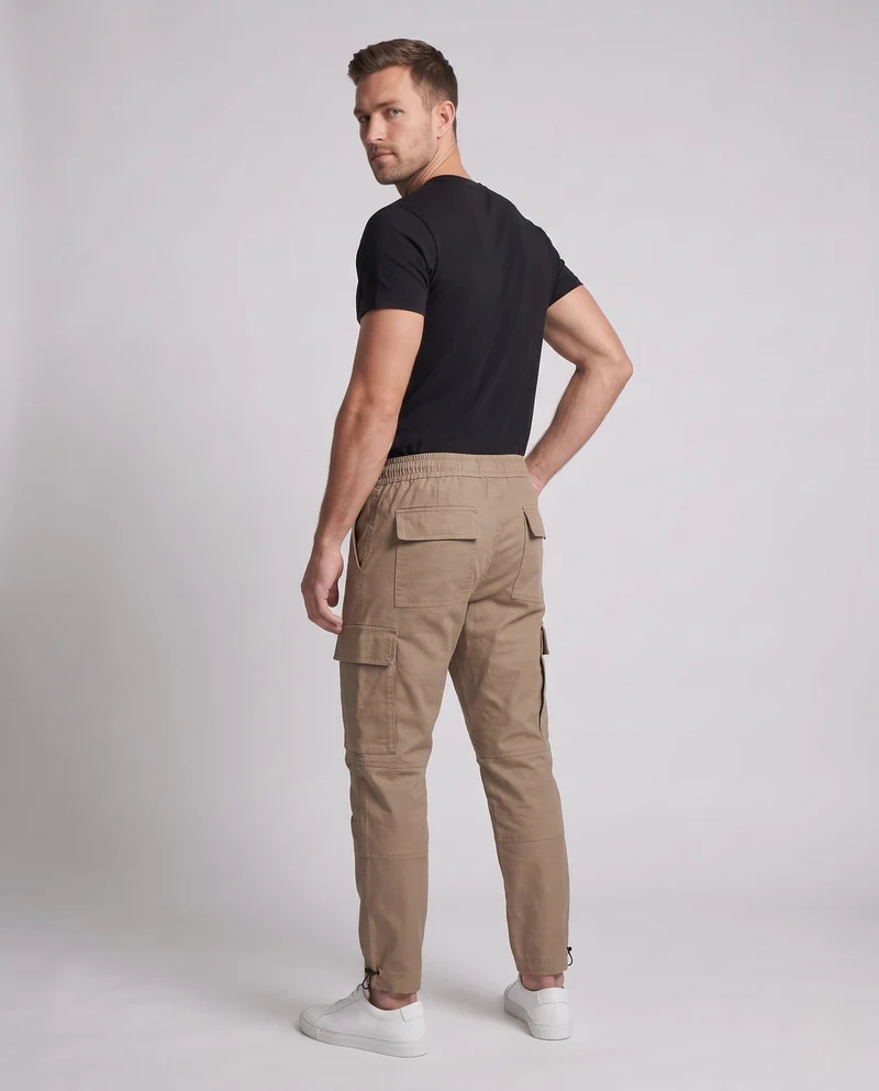Herren Utility Jogger Cargo-Hose mit Kordelzugbund, Knöchelbereich und applizierten Klapptaschen Nord Taschen