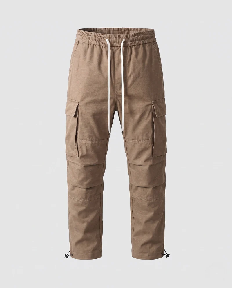 Herren Utility Jogger Cargo-Hose mit Kordelzugbund, Knöchelbereich und applizierten Klapptaschen Nord Taschen