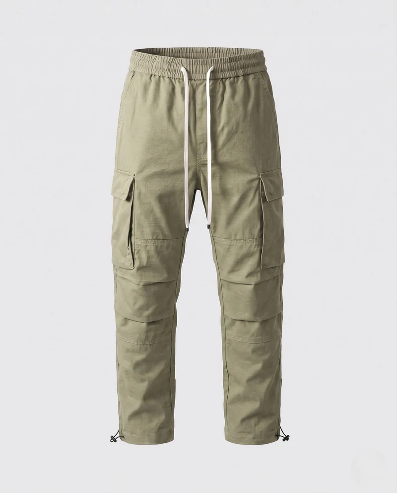 Herren Utility Jogger Cargo-Hose mit Kordelzugbund, Knöchelbereich und applizierten Klapptaschen Nord Taschen