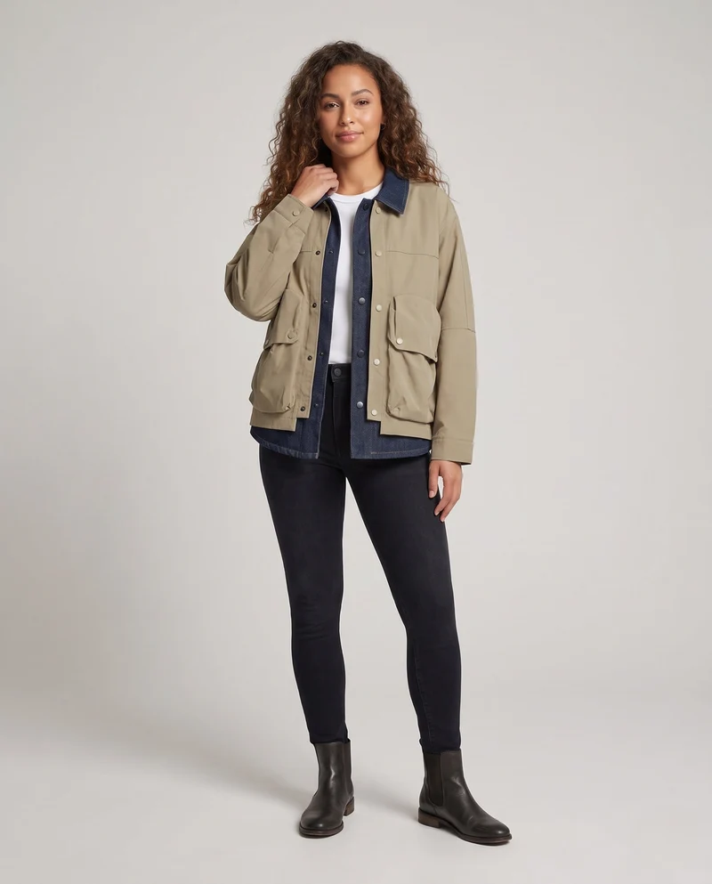 Damen Übergangsjacke mit großen Taschen Nord Taschen