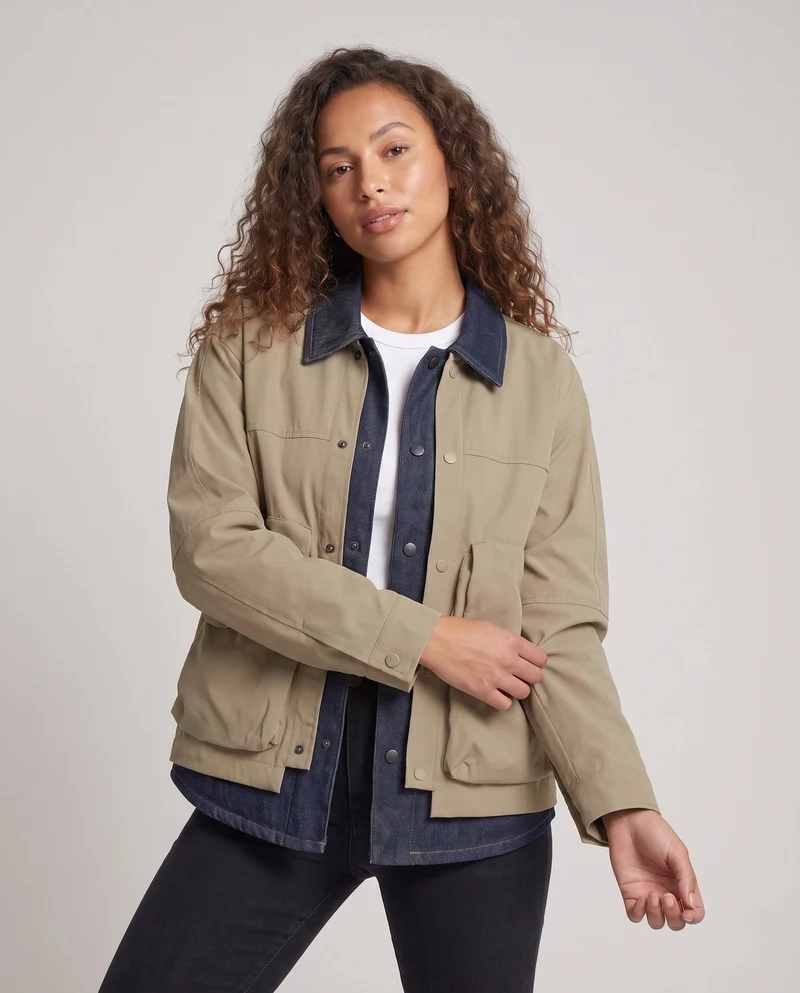 Damen Übergangsjacke mit großen Taschen Nord Taschen
