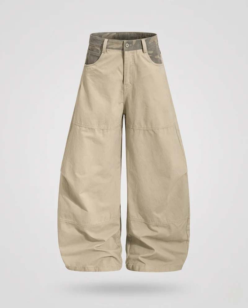 Damen Stilvolle Lockere Cargo-Hosen Nord Taschen