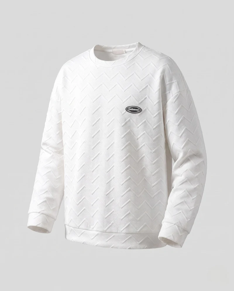 Damen Stylisches Sweatshirt mit Texturiertem Design Nord Taschen