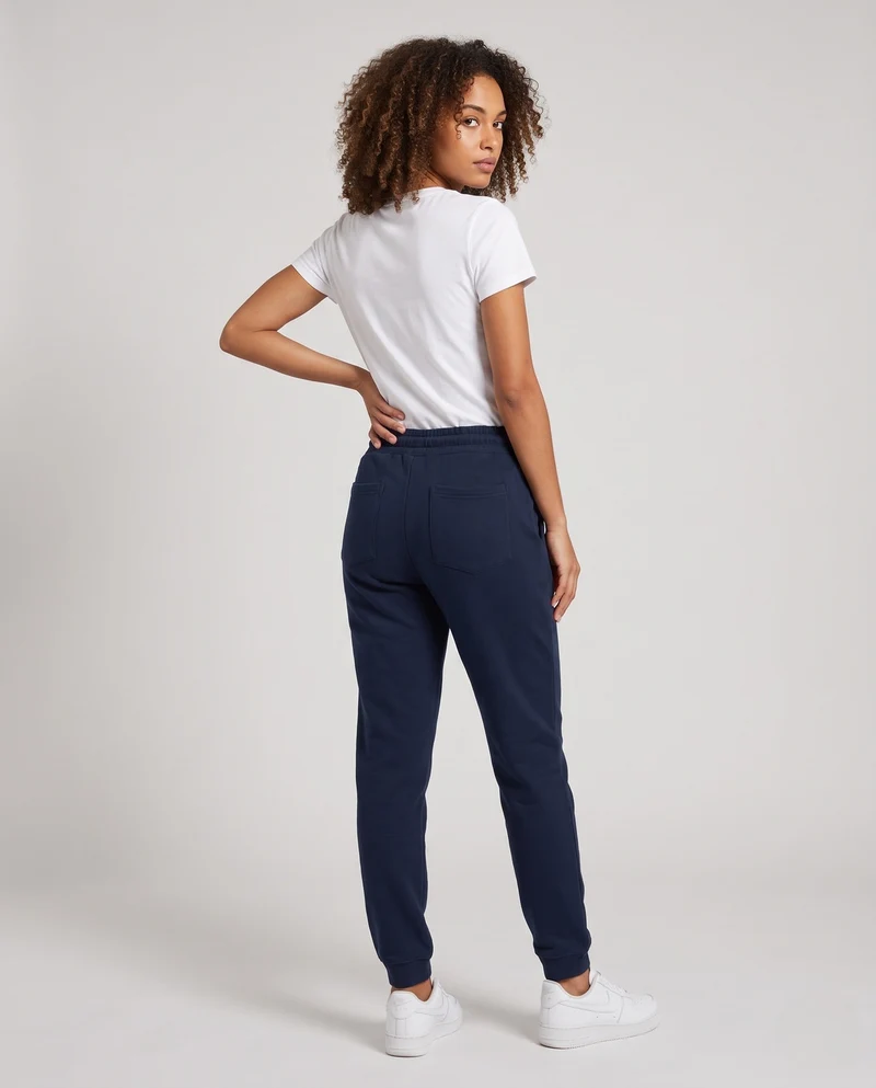 Damen Sportlich Bequeme Hose mit Elastischem Bund Nord Taschen