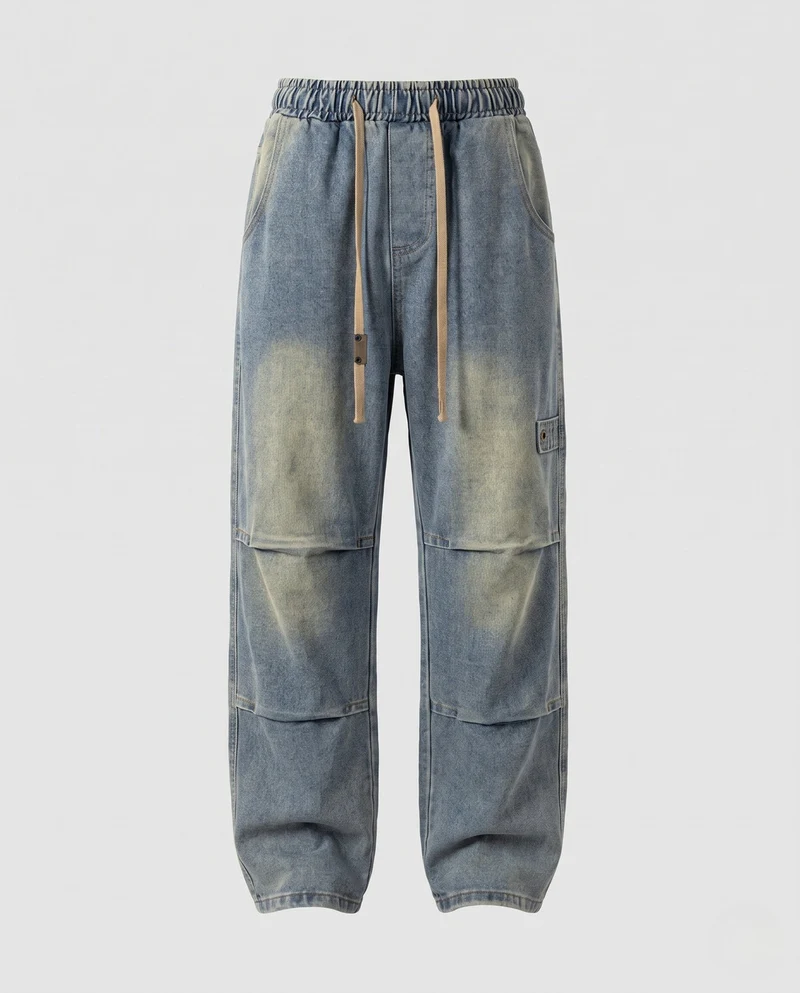 Damen Bequeme Jeans mit Elastischem Bund und Taschen Nord Taschen
