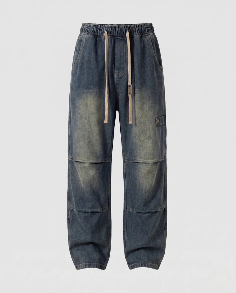 Damen Bequeme Jeans mit Elastischem Bund und Taschen Nord Taschen