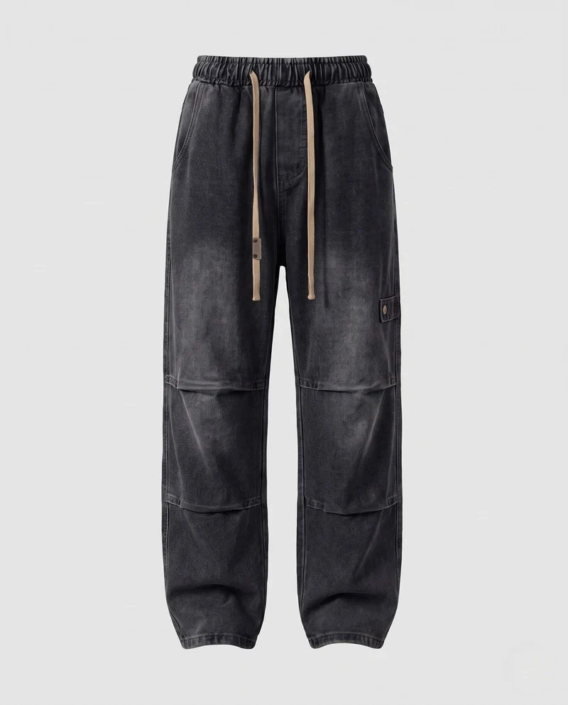 Damen Bequeme Jeans mit Elastischem Bund und Taschen Nord Taschen