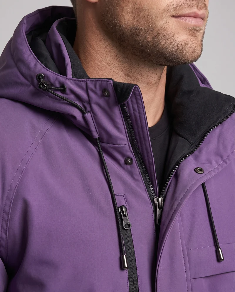 Herren Isolierte Utility Parka Jacke mit Kapuze, Wasserabweisendes Außengewebe & Mehrere Taschen Nord Taschen