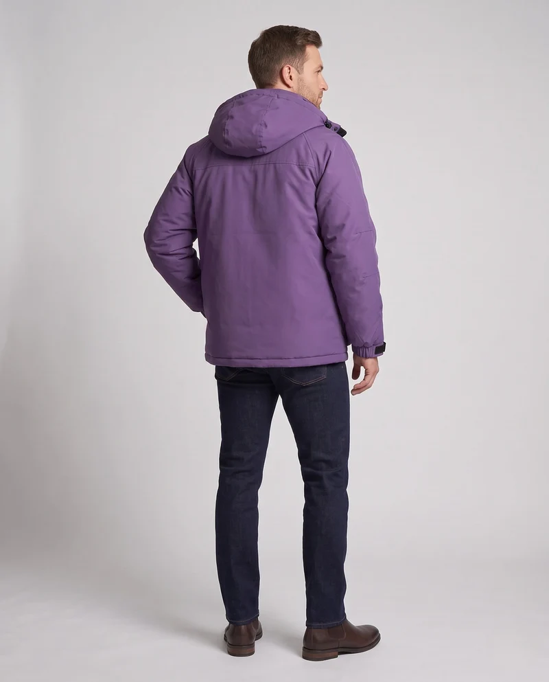 Herren Isolierte Utility Parka Jacke mit Kapuze, Wasserabweisendes Außengewebe & Mehrere Taschen Nord Taschen