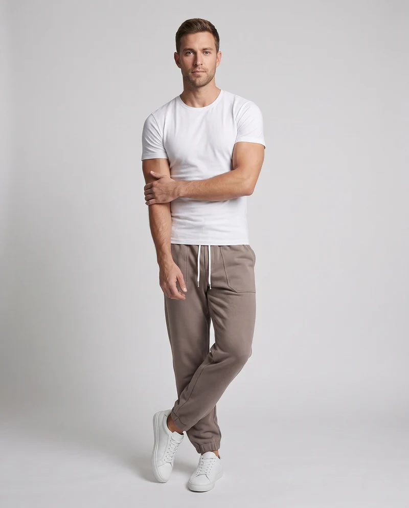 Herren Jogginghose mit bequemem Bund, Kordelzug & elastischen Beinabschlüssen Nord Taschen