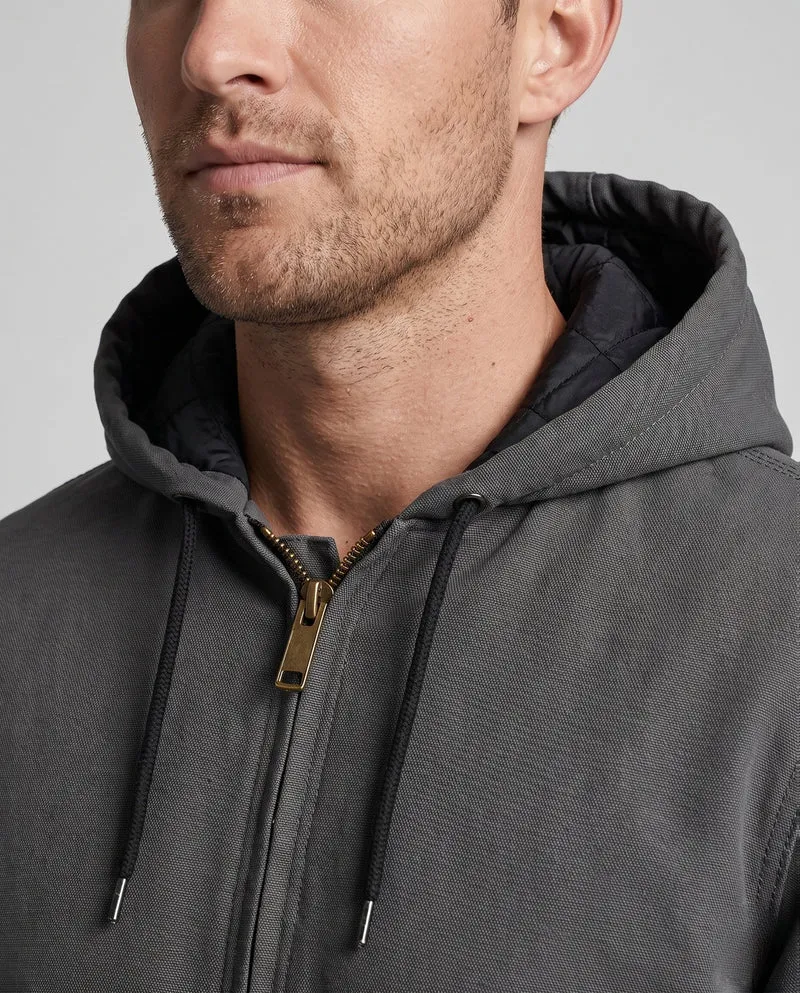 Herren Kapuzen Bomberjacke mit wattierter Thermofütterung & robustem Canvas Nord Taschen