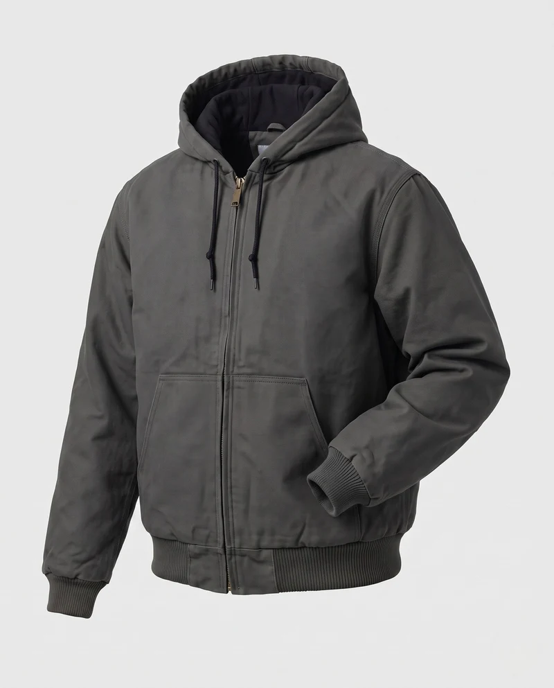 Herren Kapuzen Bomberjacke mit wattierter Thermofütterung & robustem Canvas Nord Taschen