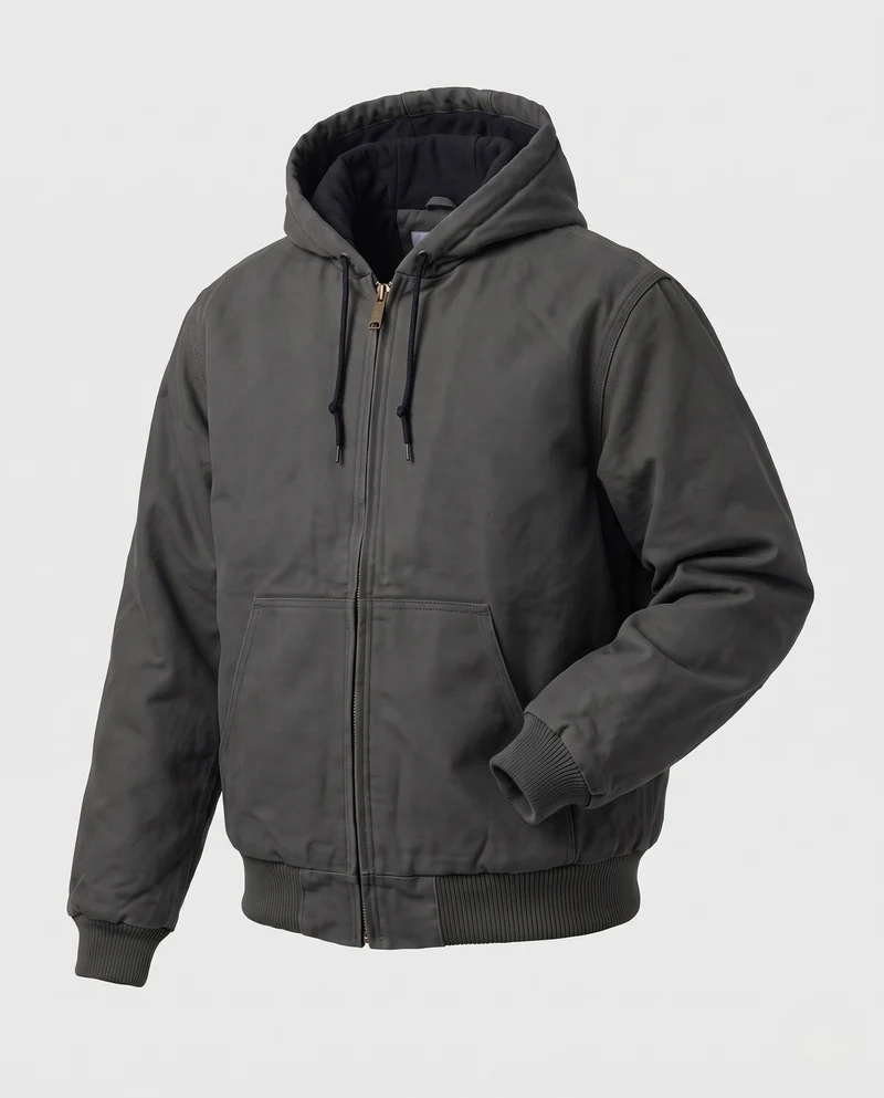 Herren Kapuzen Bomberjacke mit wattierter Thermofütterung & robustem Canvas Nord Taschen