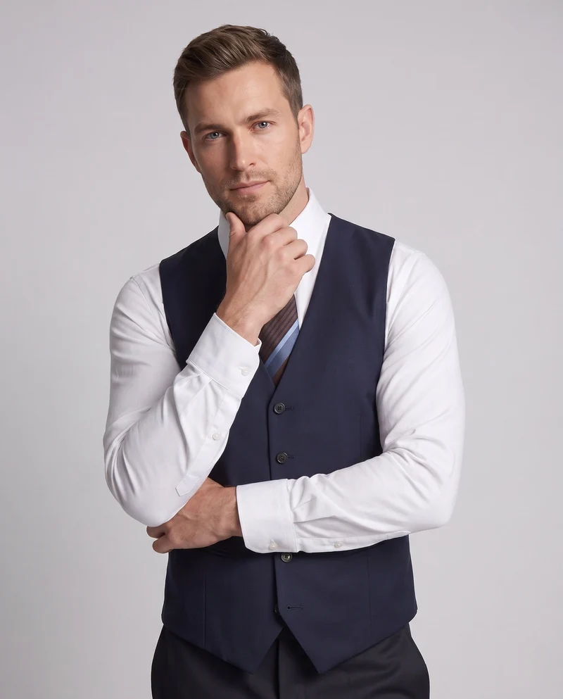 Herren Elegante Anzugweste Nord Taschen