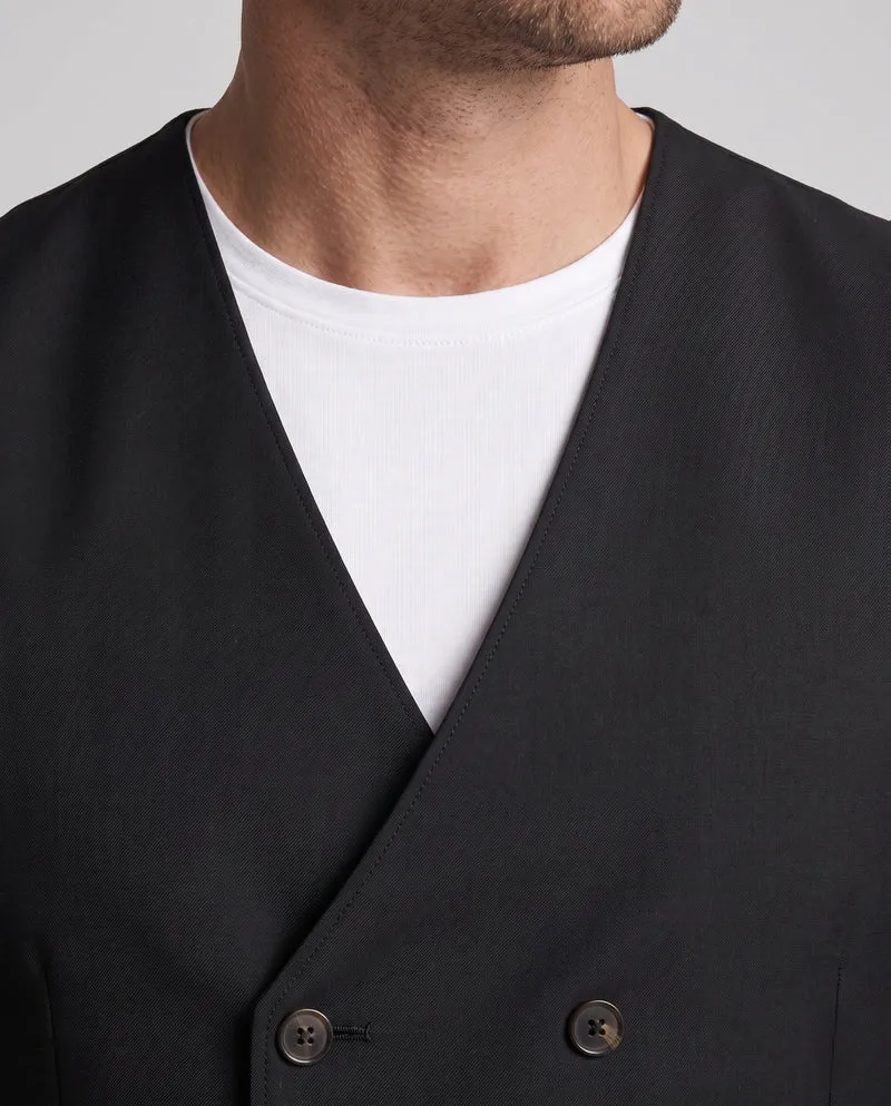 Herren Elegante Doppelreihige Anzugweste Nord Taschen