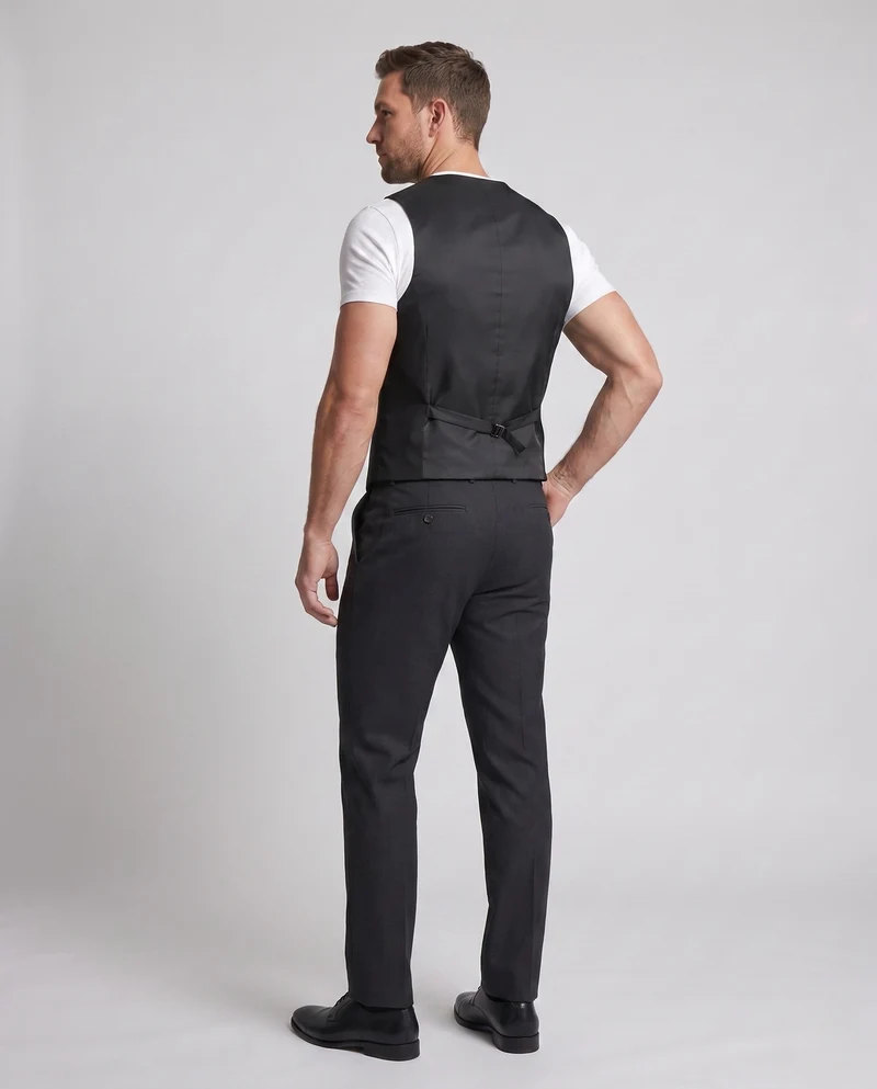 Herren Elegante Doppelreihige Anzugweste Nord Taschen