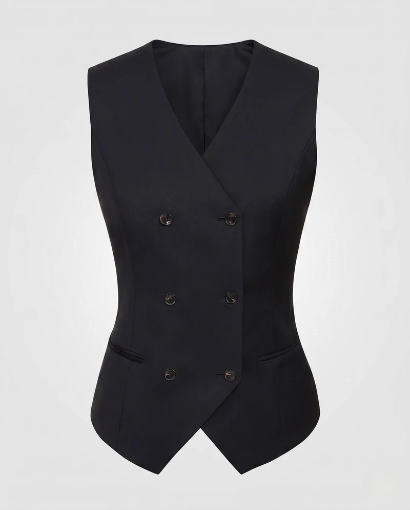 Herren Elegante Doppelreiher-Anzugweste Nord Taschen 1787717955