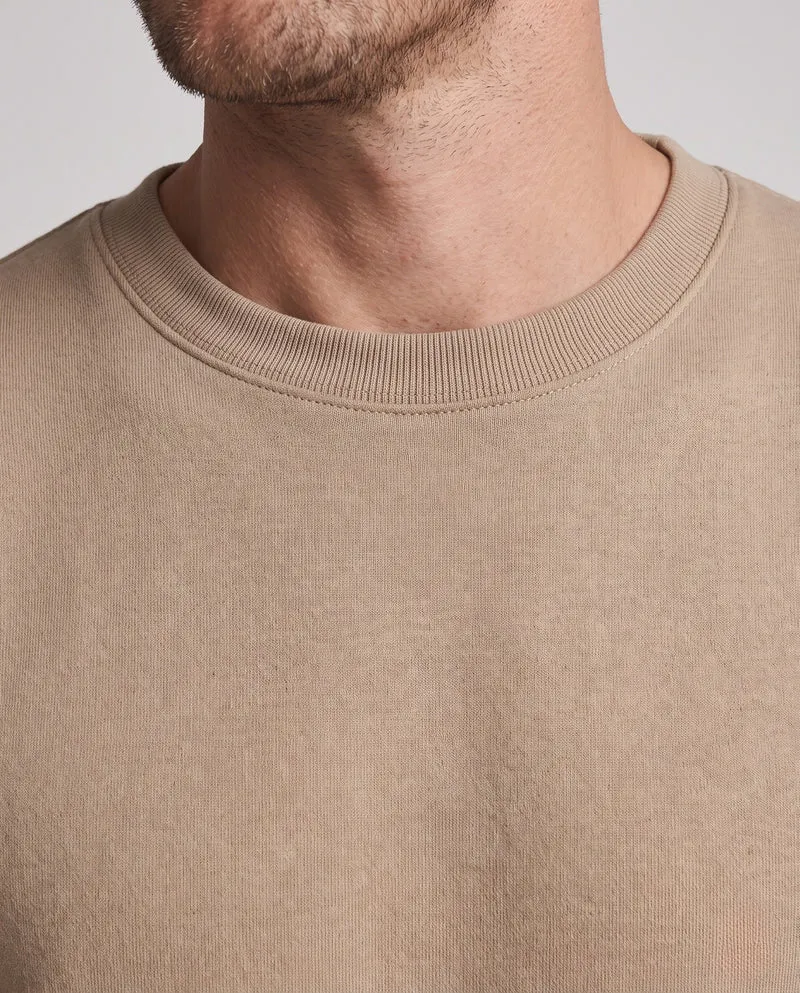 Herren Freizeit Baumwollmischung Rundhals Sweatshirt mit Rippbündchen Nord Taschen