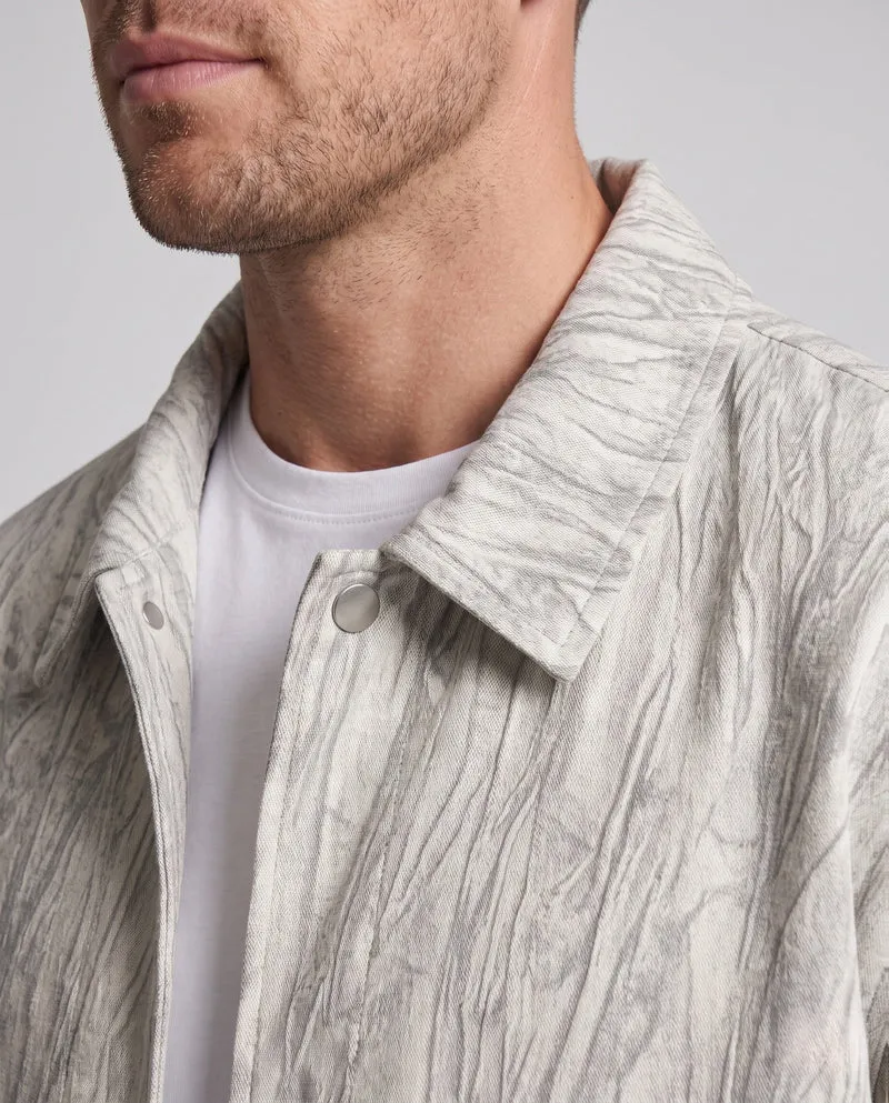 Herren Oversized Übergangsjacke mit Druckknopfverschluss und strukturierter Oberfläche Nord Taschen
