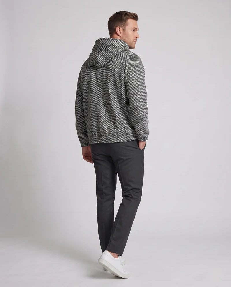 Unisex Oversize Strick Hoodie mit strukturiertem Waffel-Look & Kängurutasche Nord Taschen