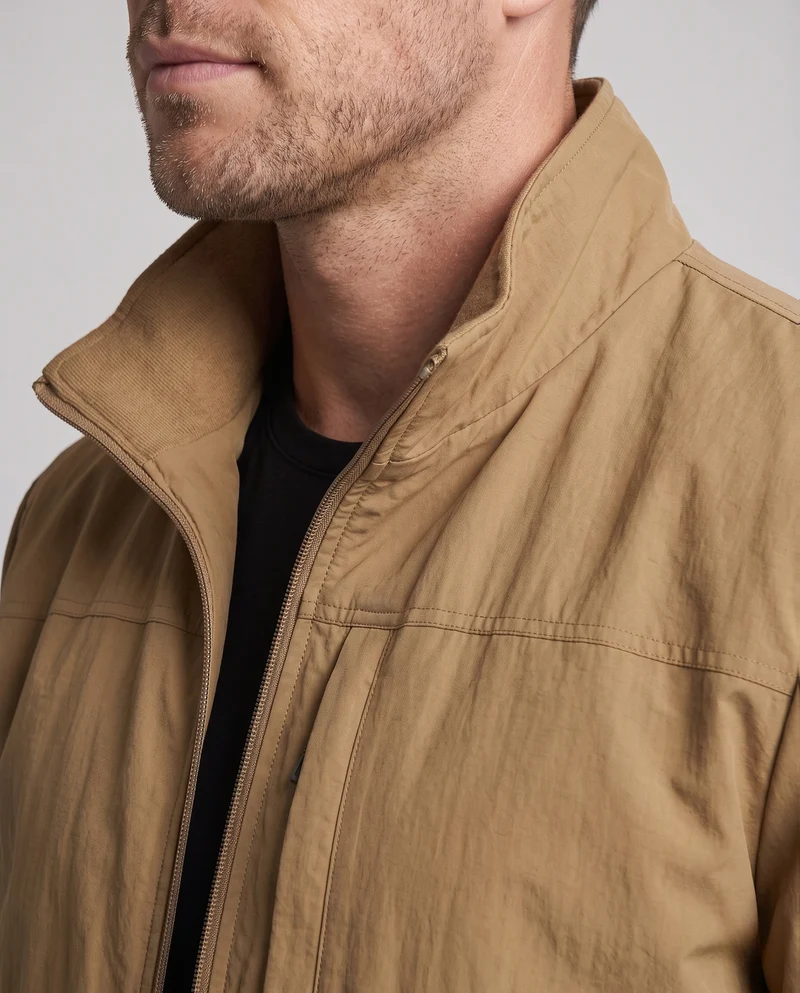 Männer Wendbare Utility-Jacke mit Fleece-Futter, Reißverschlusstaschen & Stehkragen Nord Taschen