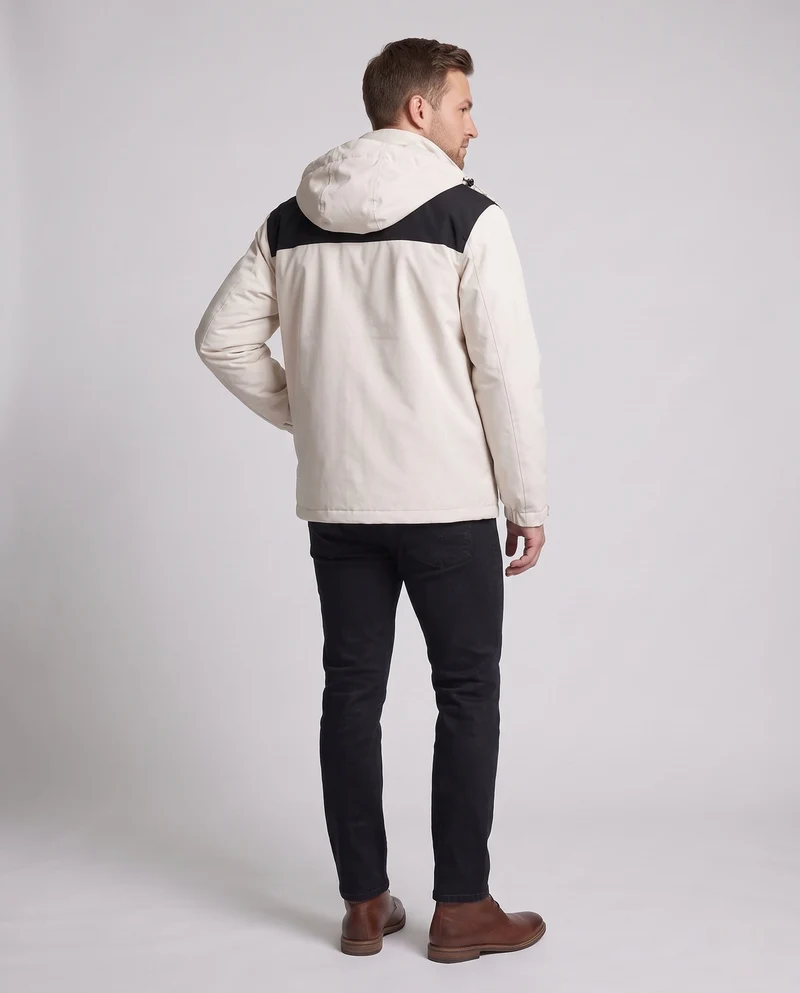 Herren zweilagige Softshell-Allwetterjacke mit herausnehmbarer Fleece-Innenjacke