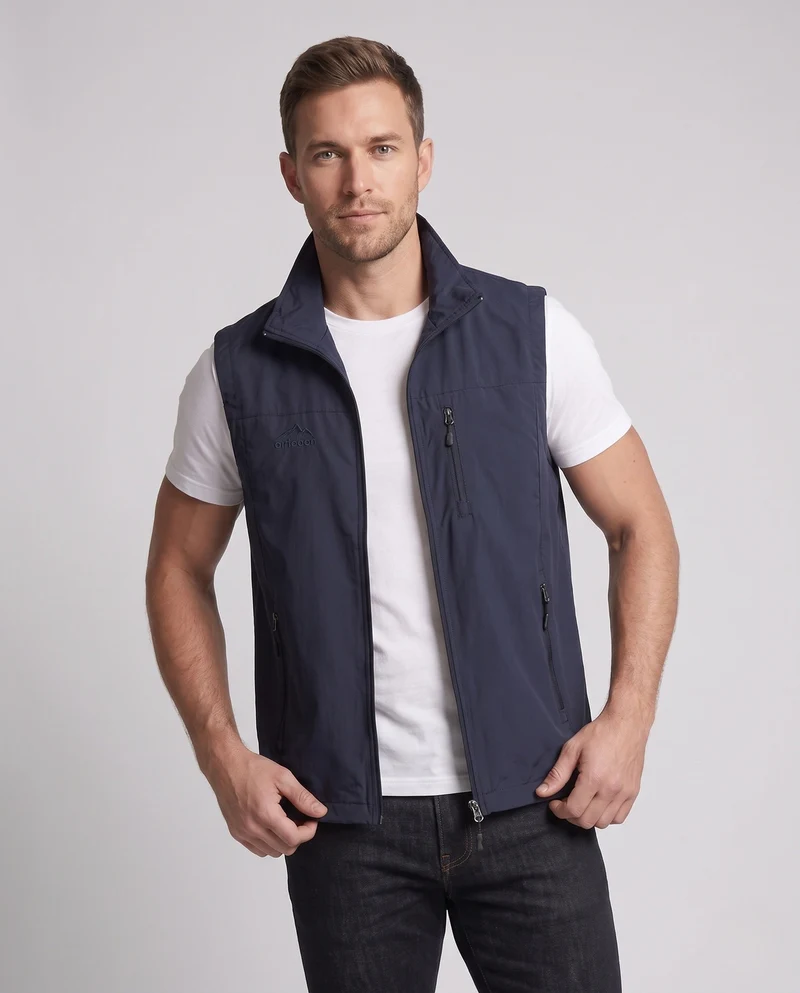 Herren winddichte Thermo-Jacke mit Fleece-Innenlage, wasserabweisender Außenhülle & Mehrfach-Reißverschlusstaschen