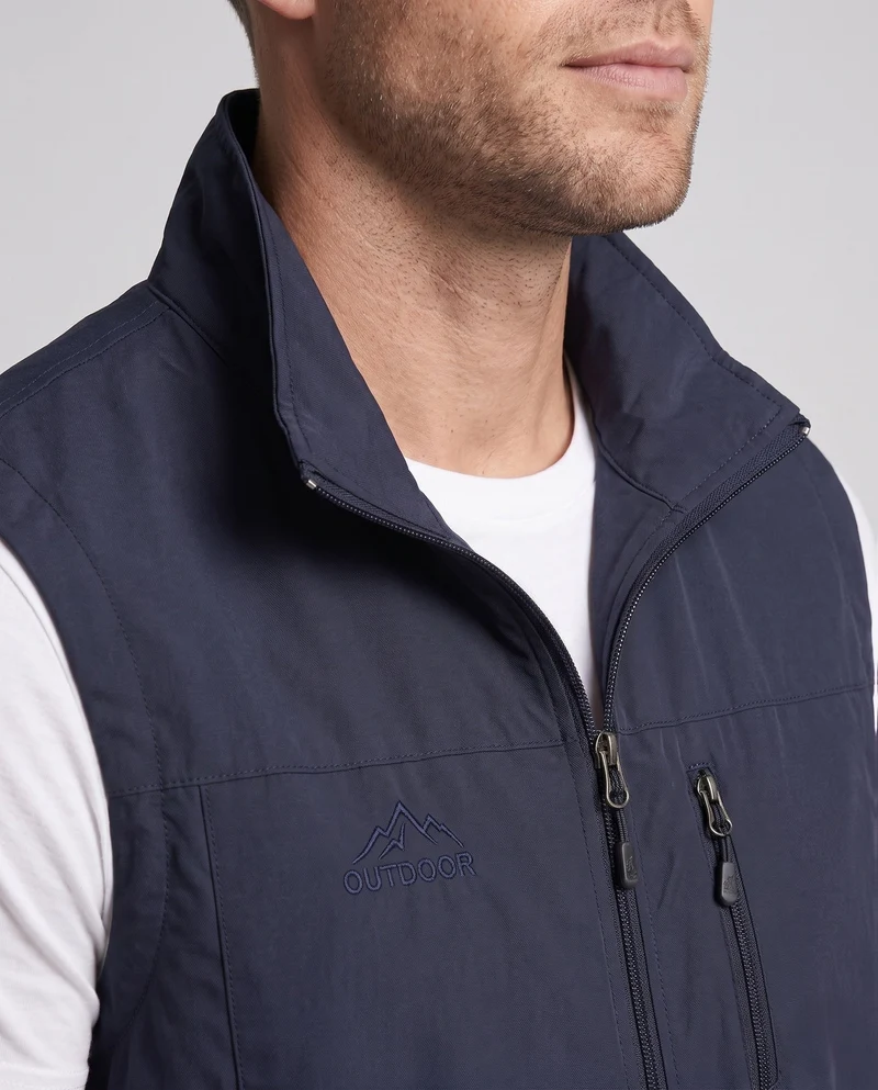 Herren winddichte Thermo-Jacke mit Fleece-Innenlage, wasserabweisender Außenhülle & Mehrfach-Reißverschlusstaschen